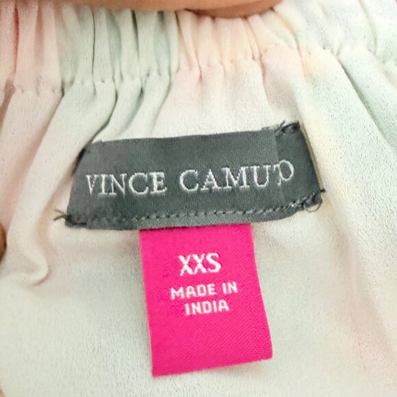 Floral Ruffle Midi Dress Vince Camuto XXS Polyester Made In India - Picture 5 of 6